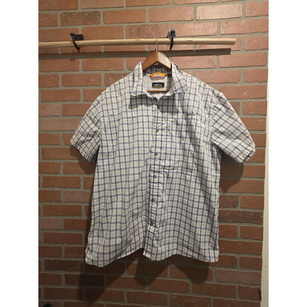 Orvis Short Sleeve Mens XL Button Up Shirt
